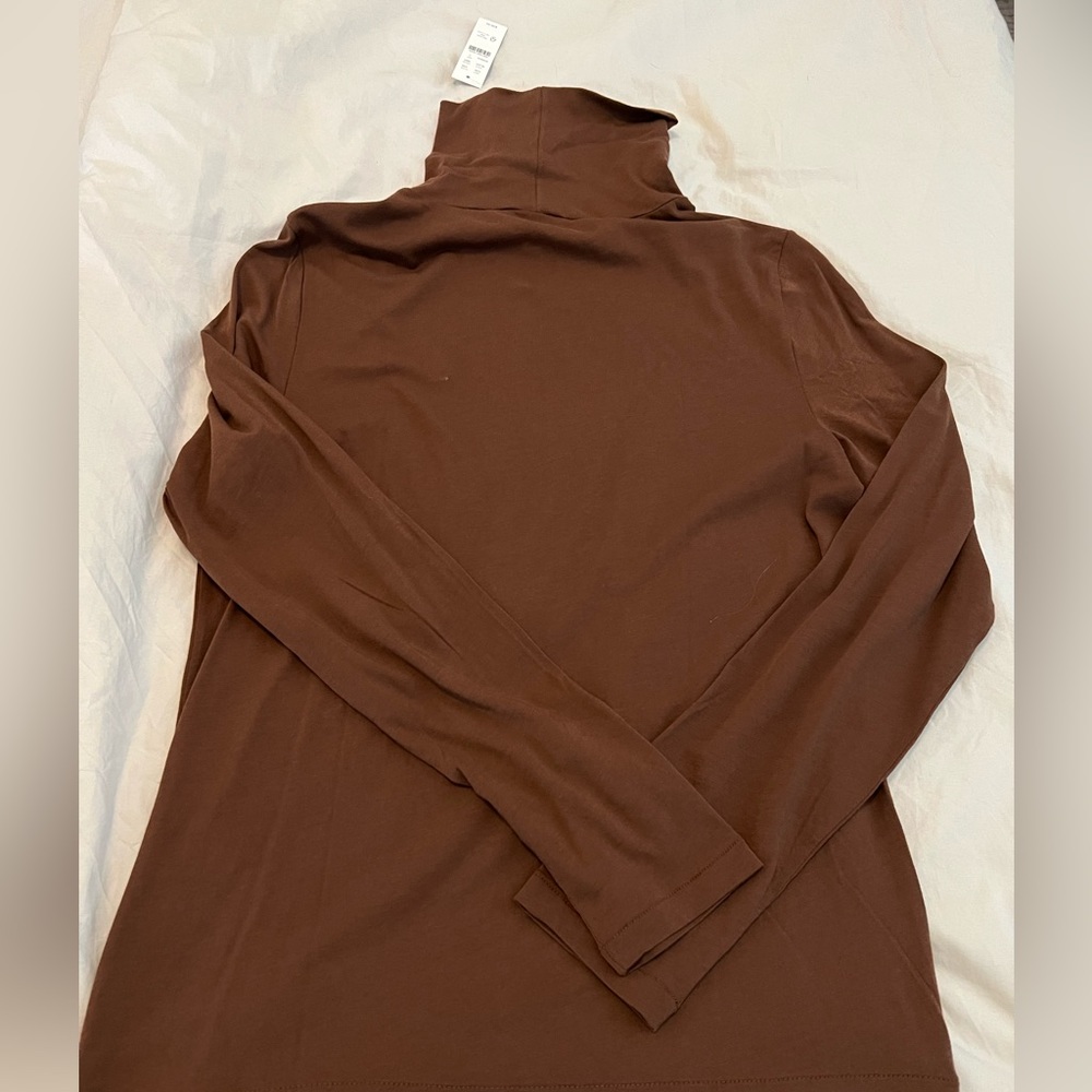 Brown JCrew 100% cotton turtleneck, NWT